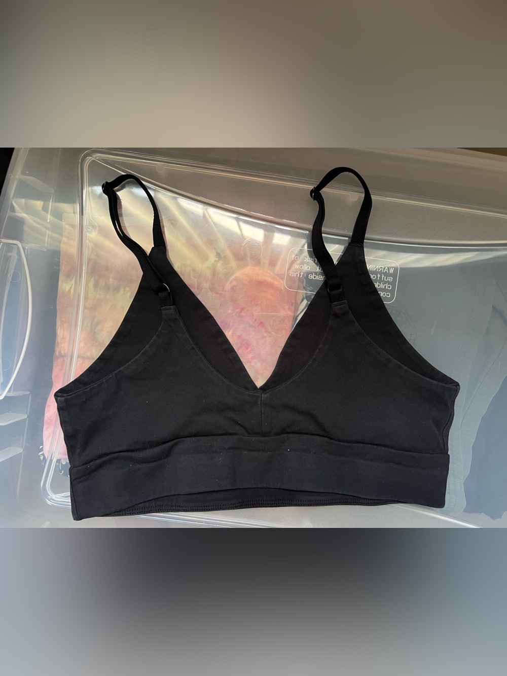 ‼️EUC: Pact Organic Black Everyday Classic T-Shirt Bra - S - Picture 6 of 7